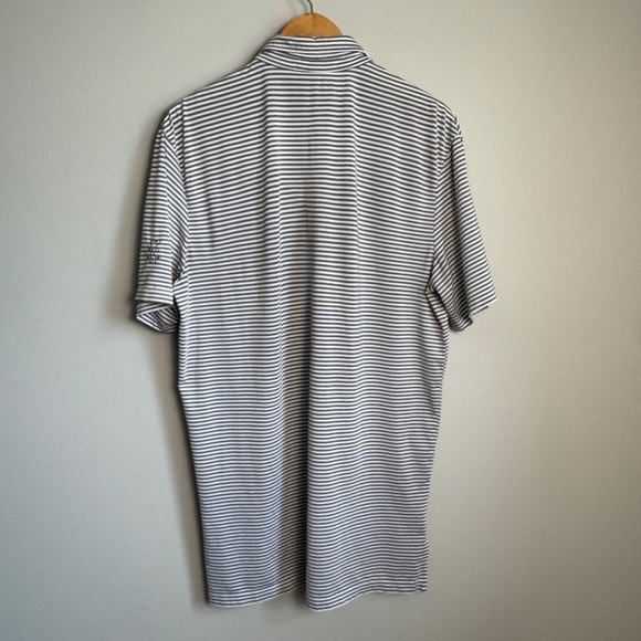 RLX Ralph Lauren Men's Striped Performance Golf Polo Shirt Gray Size Medium PCG - Picture 7 of 15